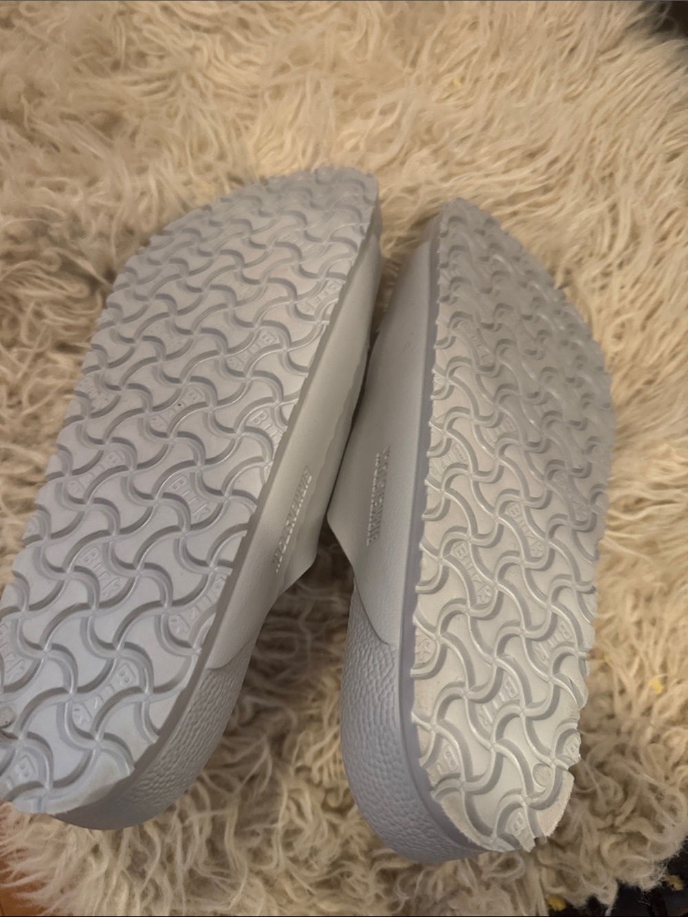 New Men’s Birkenstock White Double-Strap EVA Slide Sandals no box - Picture 3 of 6